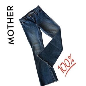 MOTHER Weekender Fray Hem Bootcut Jeans Size 31